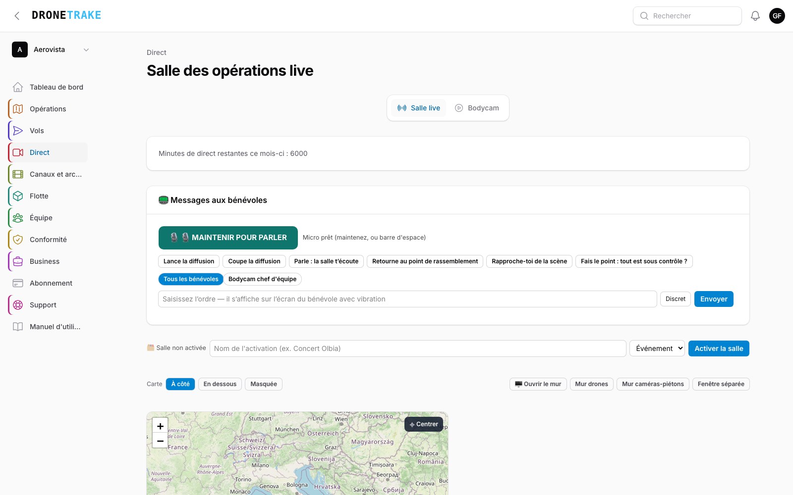 Live streaming et enregistrements