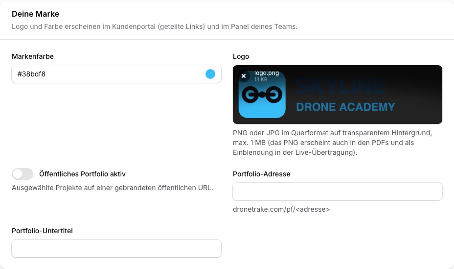 Organisationsprofil → Deine Marke: das Logo, das deine Schüler sehen.